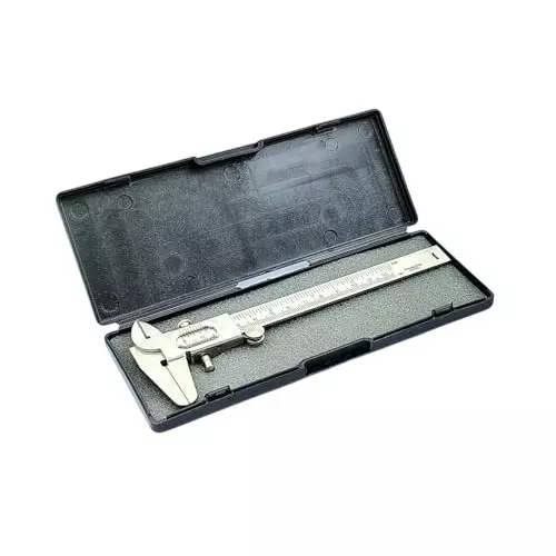 Buyohlic International Non Digital Vernier Caliper with Stainless Steel Body Metric (mm) and Imperial (inch) Measuring System 0-125 mm Range and 0.02 mm Resolution, ZO-AN7N-D9DA