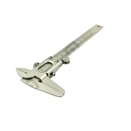 Buyohlic International Non Digital Vernier Caliper with Stainless Steel Body Metric (mm) and Imperial (inch) Measuring System 0-125 mm Range and 0.02 mm Resolution, ZO-AN7N-D9DA