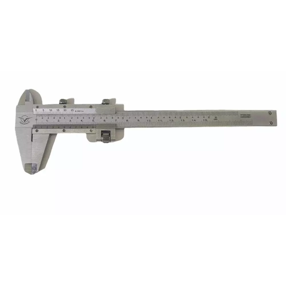 Aerospace Vernier Caliper Stainless Steel Body, 152.4 mm Measurement Range and ± 0.001 mm Accuracy
