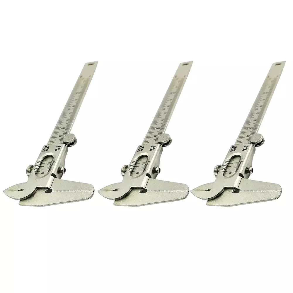 Buyohlic International Non Digital Vernier Calliper Metric & Imperial System Non Steel Plated Body with 0-150 mm Measuring Range and ±0.05 mm Accuracy, IJ-FESH-48KV (Pack of 3)