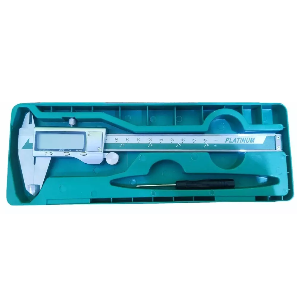 Platinum Digital Vernier Caliper Stainless Steel Body, 150 mm Measurement Range and ± 0.02 mm Accuracy