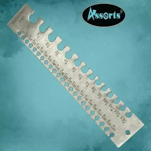 Assorts Linear Scale Wire Gauge Stainless Steel 0-36 Gauge 0.0254 to 10.16 mm Size