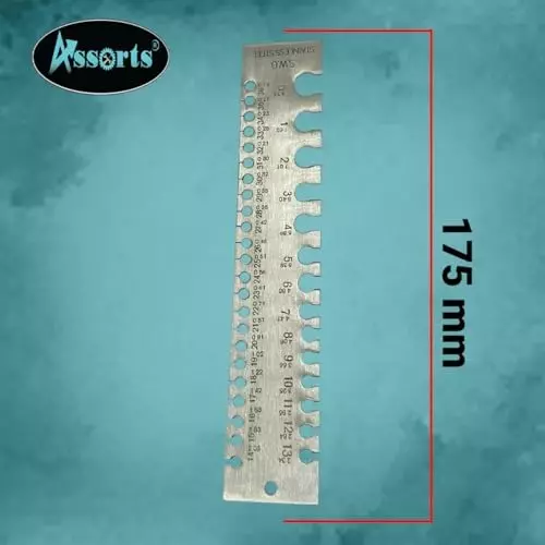 Assorts Linear Scale Wire Gauge Stainless Steel 0-36 Gauge 0.0254 to 10.16 mm Size