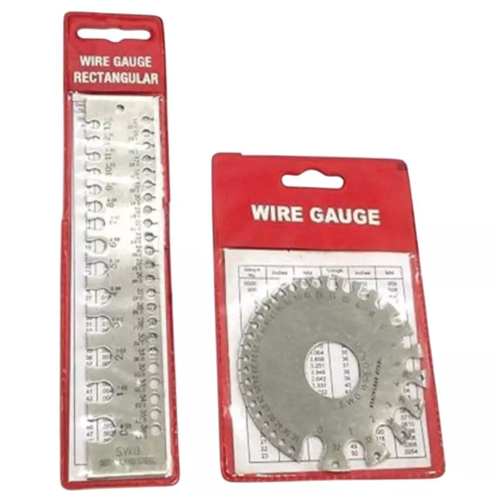 Aastha Tools Rectangular Wire Gauge & SWG Wire Gauge 0 to 36 SWG (0.19 mm to 8.23 mm) (Set of 2)