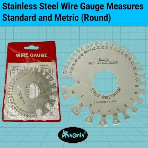 Assorts Round Wire Gauge Stainless Steel 0-36 Gauge 0.19 - 8.23 mm Size