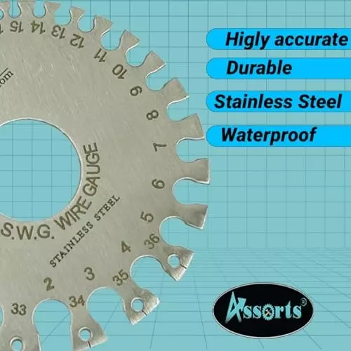 Assorts Round Wire Gauge Stainless Steel 0-36 Gauge 0.19 - 8.23 mm Size