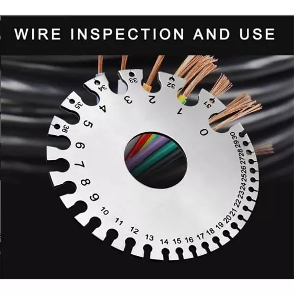 DY TOOLS Wire Diameter Gauge Stainless Steel Round Silver with Bag, HN1573