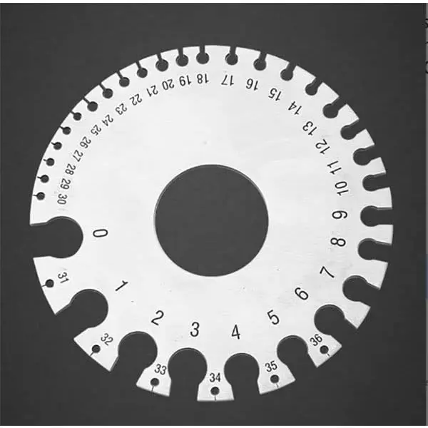 DY TOOLS Wire Diameter Gauge Stainless Steel Round Silver with Bag, HN1573