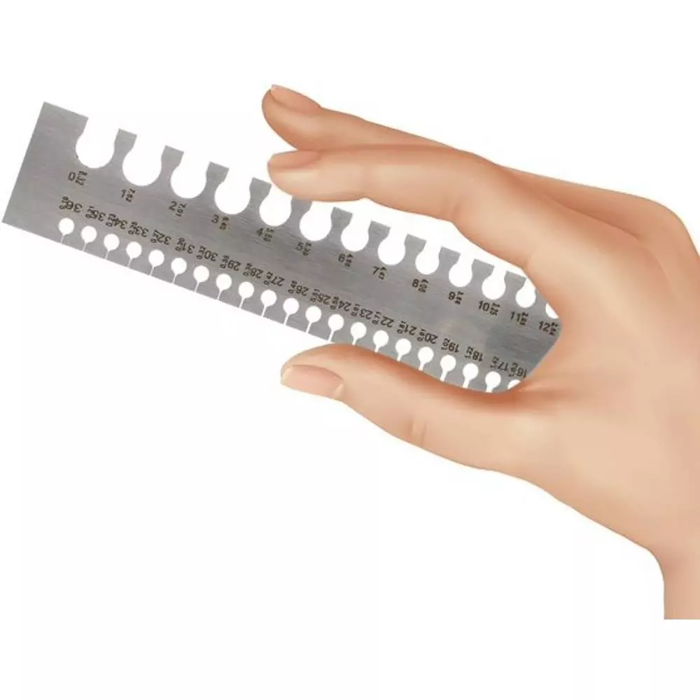 Aastha Tools Premium Quality Rectangular Wire Gauge S.W.G Stainless Steel 0.5 mm - 8.5 mm Measurement Range