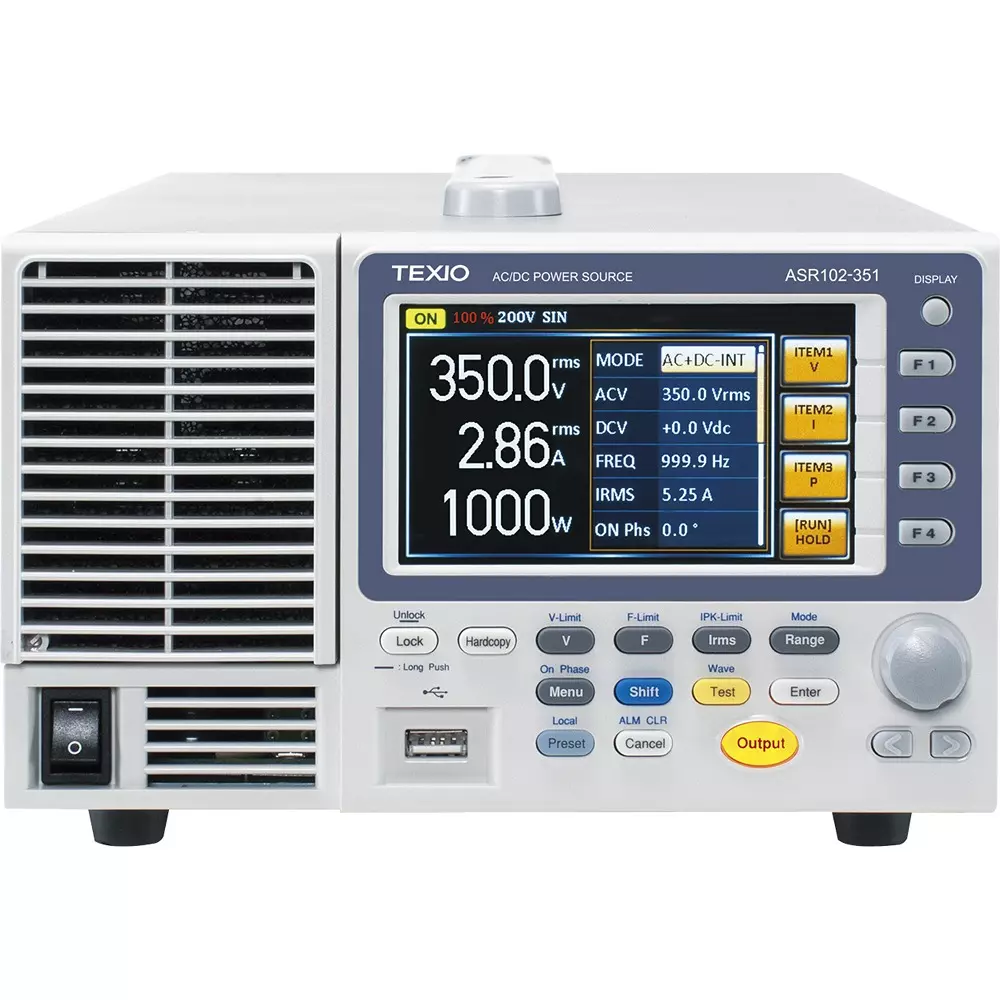 Gw Instek Ac/Dc Stabilized Power Supply 4.3 inch color LCD Display USB, LAN, RS-232 C, GP-IB Interface DC, ASR102-351G