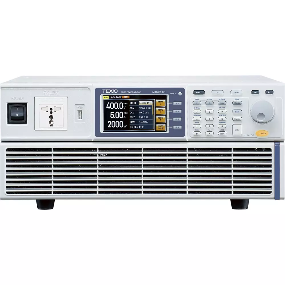 Gw Instek Ac/Dc Stabilized Power Supply 4.3 inch color LCD Display LAN, USB host, USB device, RS-232 C,, ASR202-401G