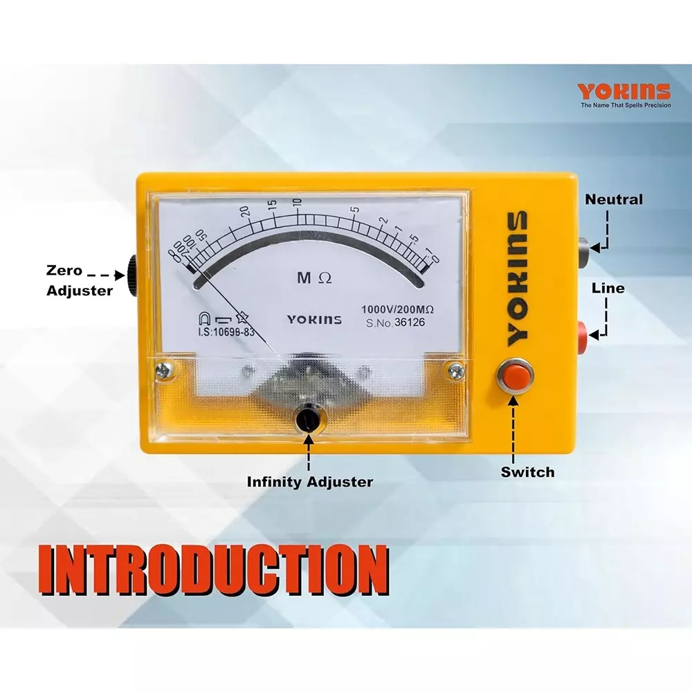 yokins-analog-insulation-tester-1000-v-dc-test-voltage-up-to-200-m-insulation-battery-operated-5-accuracy-for-industrial-electrical-maintenance-use-ba-1002