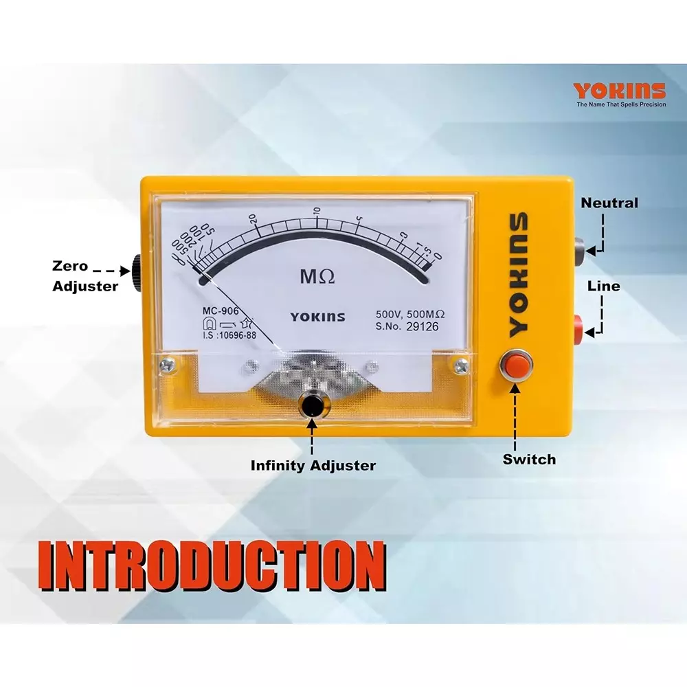 yokins-analog-insulation-tester-1000-v-dc-test-voltage-up-to-2000-m-insulation-battery-operated-5-accuracy-for-industrial-electrical-maintenance-use-ba-10020