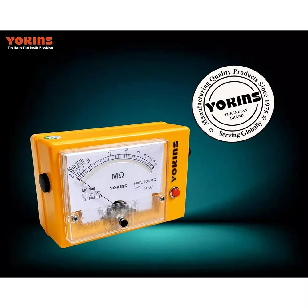 yokins-analog-insulation-tester-1000-v-dc-test-voltage-up-to-1000-m-insulation-battery-operated-5-accuracy-for-industrial-electrical-maintenance-use-ba-10010