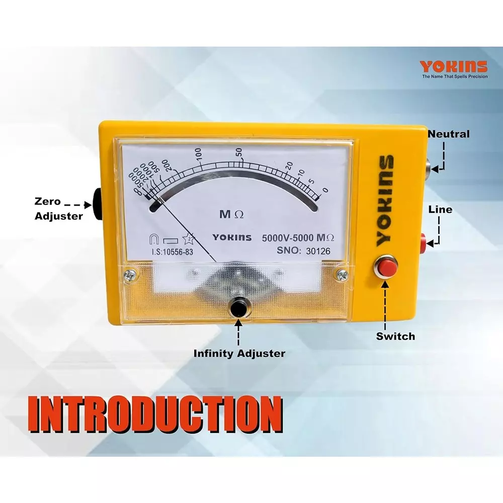 yokins-analog-insulation-tester-5000-v-dc-test-voltage-up-to-5000-m-insulation-battery-operated-5-accuracy-for-industrial-electrical-maintenance-use-ba-50050
