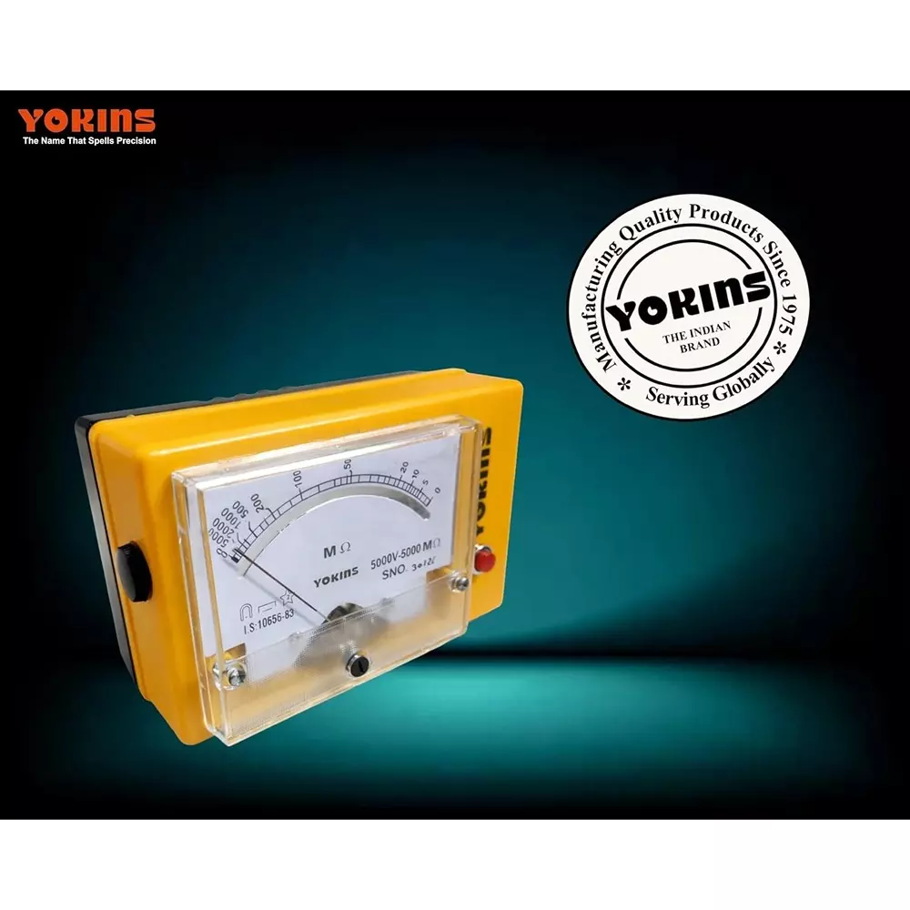 yokins-analog-insulation-tester-5000-v-dc-test-voltage-up-to-5000-m-insulation-battery-operated-5-accuracy-for-industrial-electrical-maintenance-use-ba-50050