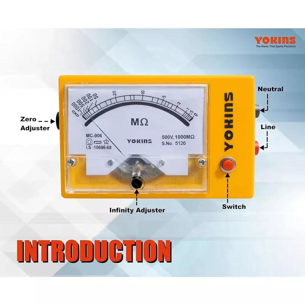 yokins-analog-insulation-tester-500-v-dc-test-voltage-up-to-1000-m-insulation-battery-operated-5-accuracy-for-industrial-electrical-maintenance-use-ba-5010