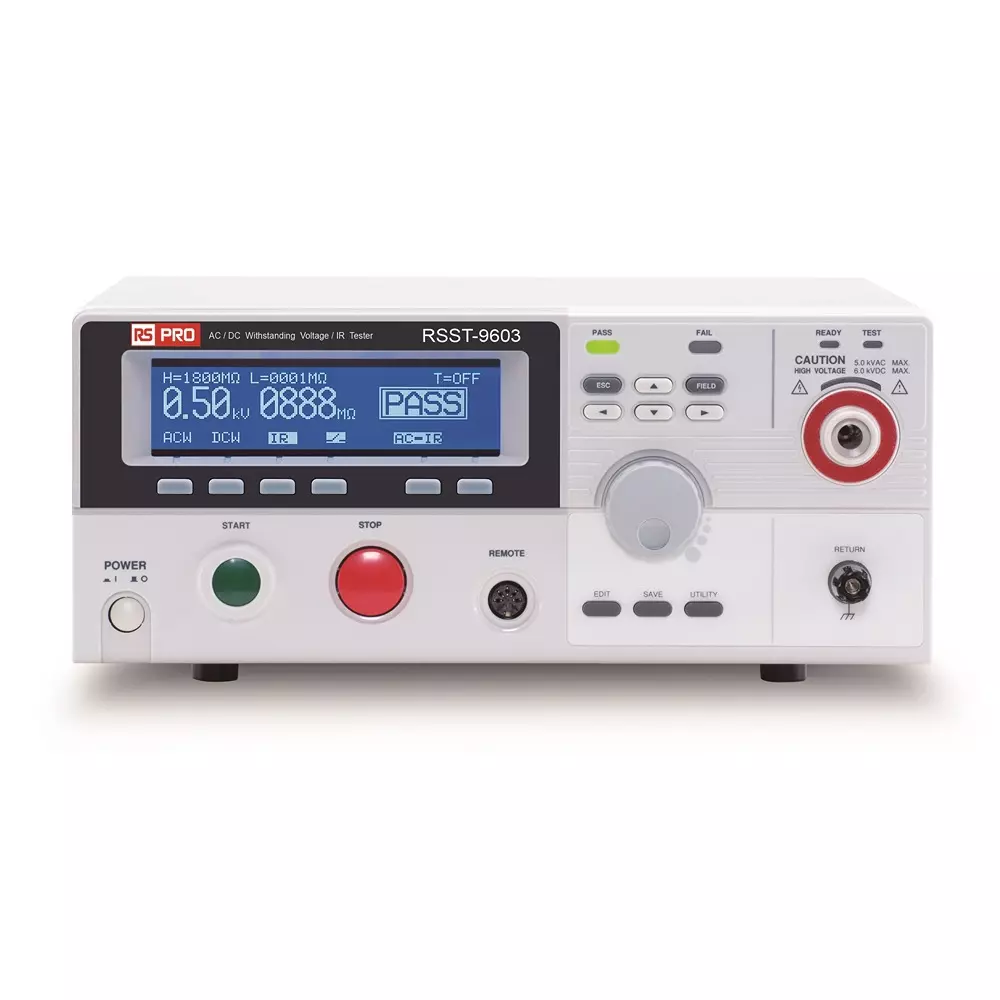 RS PRO Insulation Tester 2 GΩ 5000 V AC 100 V AC/DC 6 mA, 2889858