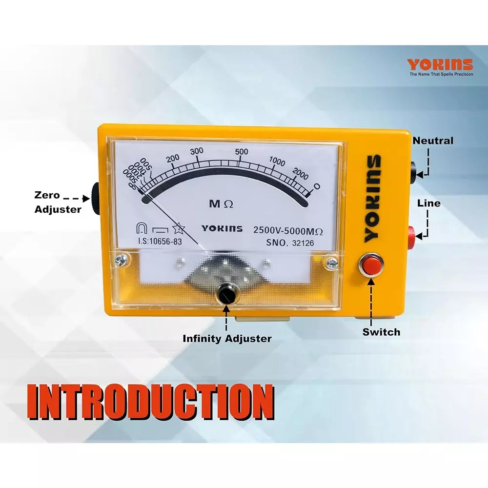yokins-analog-insulation-tester-2500-v-dc-test-voltage-up-to-5000-m-insulation-battery-operated-5-accuracy-for-industrial-electrical-maintenance-use-ba-25050