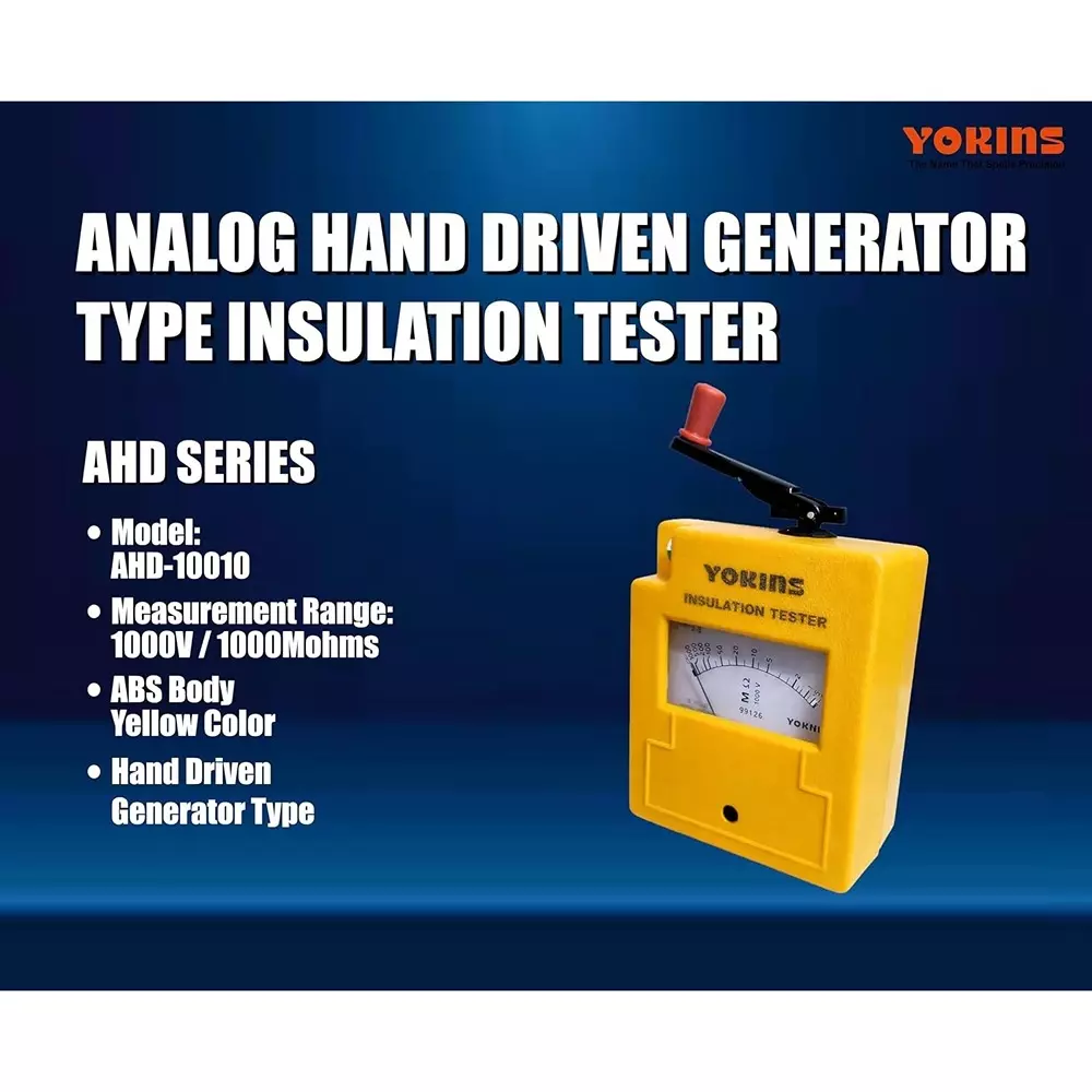 yokins-ahd-series-hand-driven-insulation-tester-1000-v-dc-test-voltage-up-to-1000-m-insulation-manual-5-accuracy-for-industrial-electrical-maintenance-use-ahd-10010