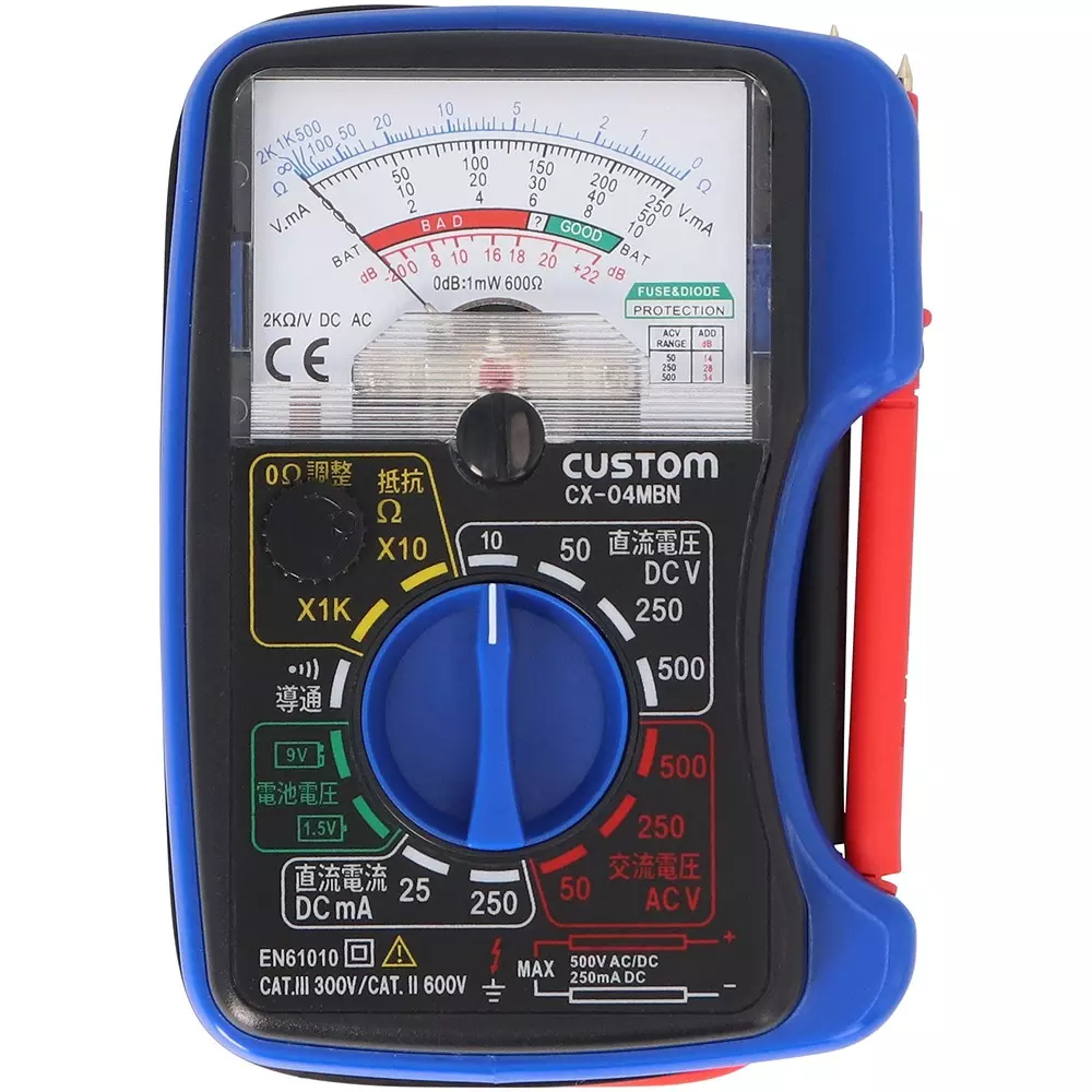 CUSTOM Analog Tester AAA batteryx1 (battery sold separately) Power Supply, CX-04MBN