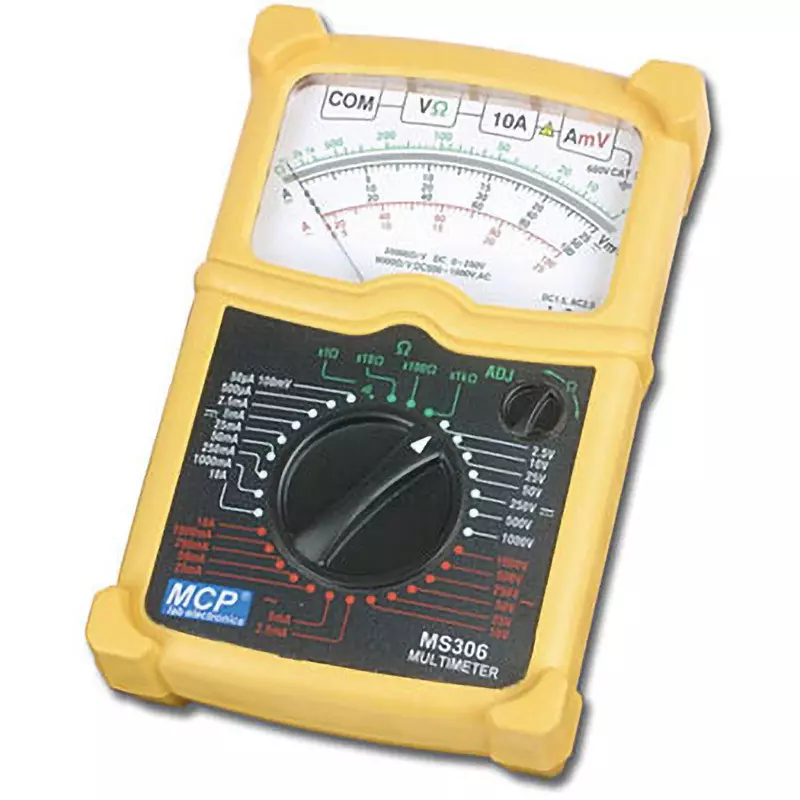 MCP Analog Multimeter 1-1 K (4 levels) Resistance 10 to 1000 (6 levels) Ac Voltage, MS306