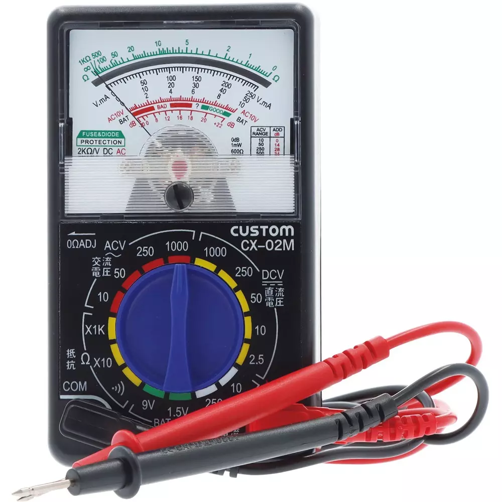 CUSTOM Analog Tester AA batteryx1 Power Supply Test lead: ATL-7, Case: CC-02 options -20 to +50 dB Noise Level, CX-02M