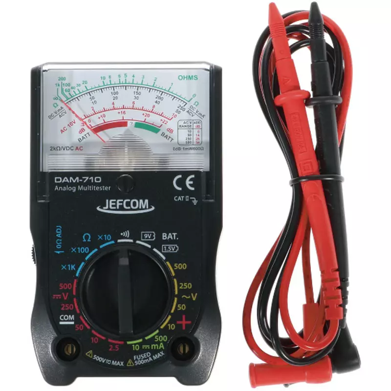 JEFCOM Analog Tester 1 1.5 VR6 P (AA) battery Power Supply Yes Continuity Check, DAM-710