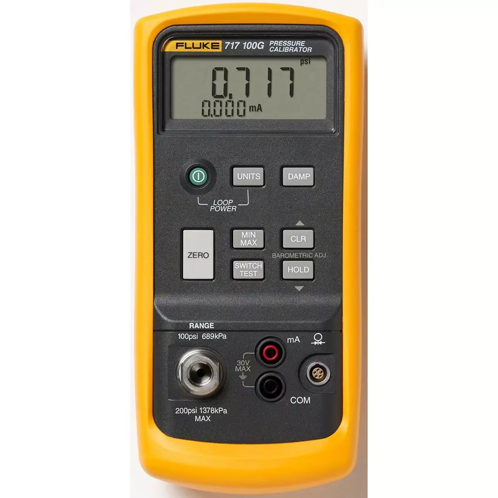 Fluke Pressure Calibrator (24 V loop power) DC 24 V 3 years Warranty Type External Pump, FLUKE-717 1G