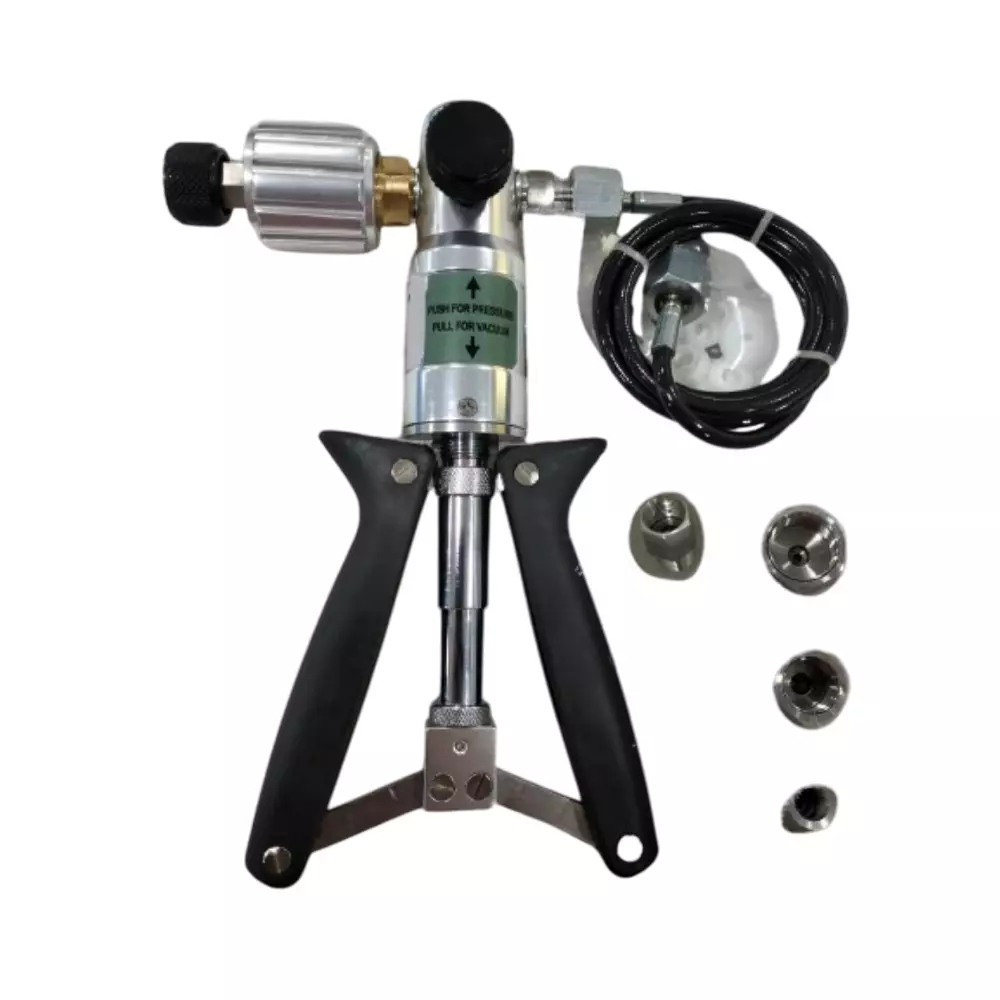 Japsin Instrumentation Vacuum Cum Pressure Calibrators -0.95 to 30 Bar Range Black & Silver for Industrial Use, JI-VP-130