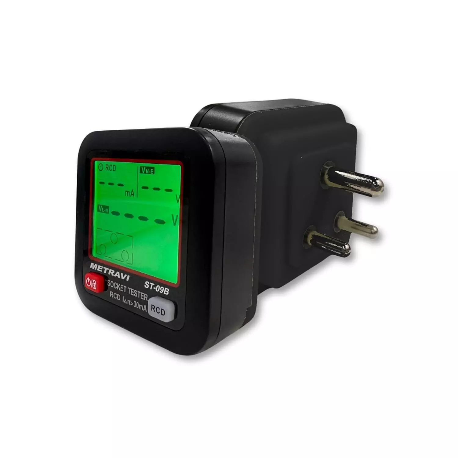 Metravi Socket Polarity and Earth Leakage Tester 16 Amp, 250 V AC, ST-09B