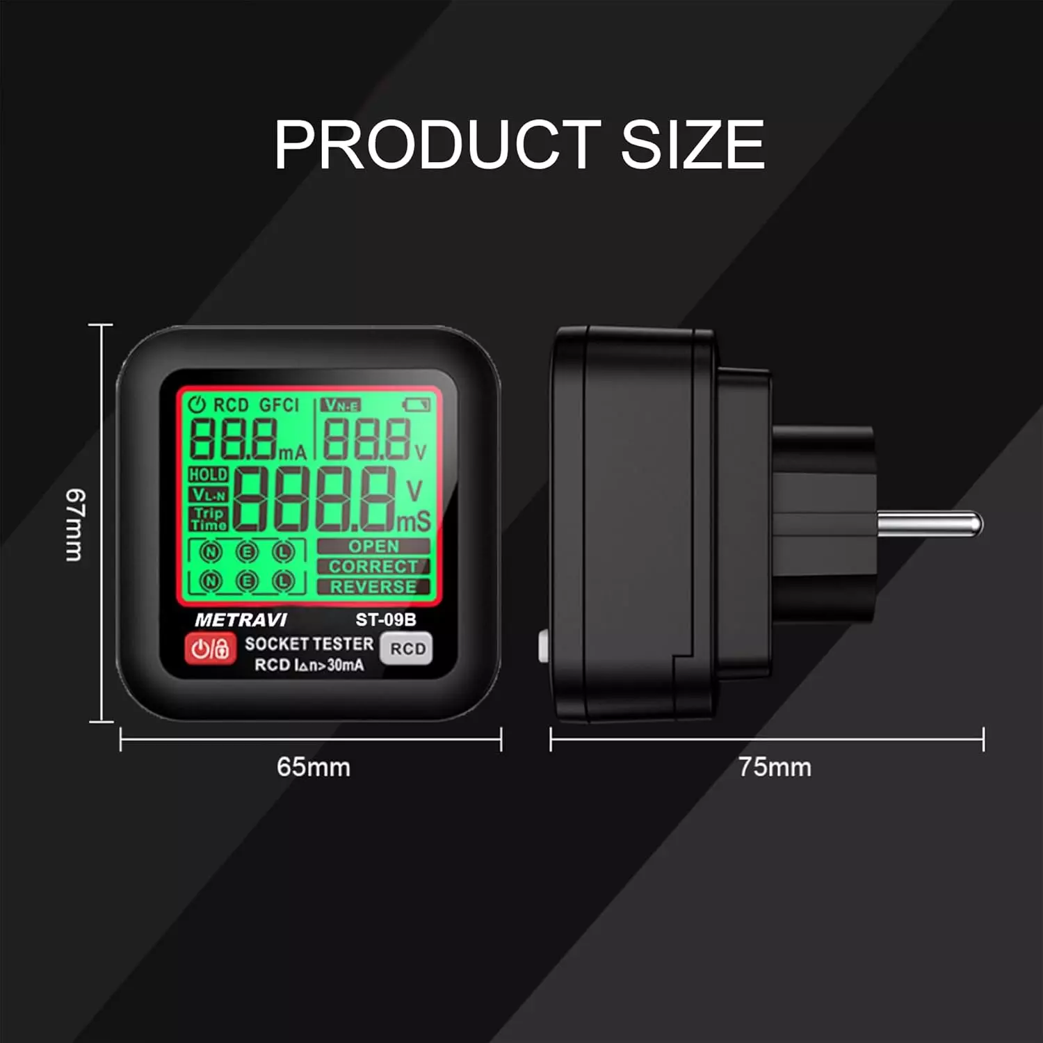 Metravi Socket Polarity and Earth Leakage Tester 16 Amp, 250 V AC, ST-09B