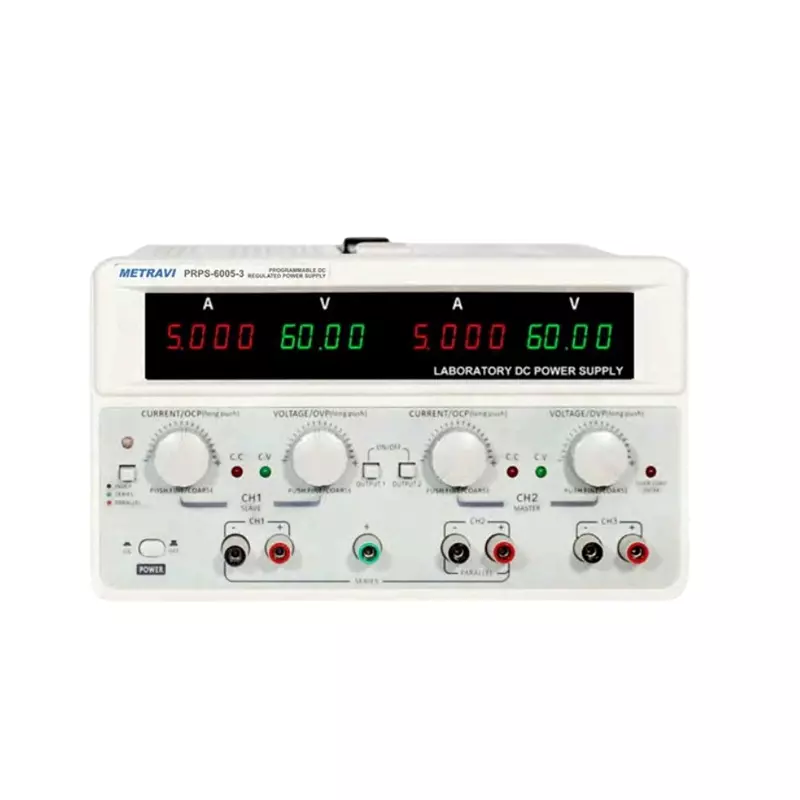 Metravi 3 Channel Programmable DC Power Supply Optional USB, RS232 Interface, PRPS-6005-3