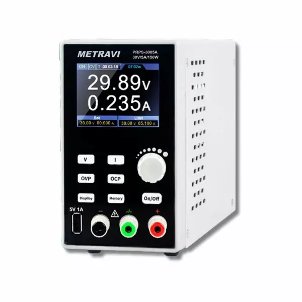 Metravi Programmable DC Regulated Power Supply 150 W Output Voltage 0-30 V Current 0-5 Amp, PRPS-3005A