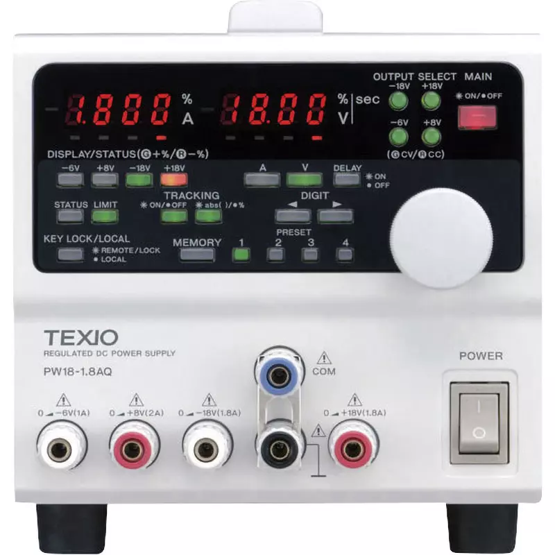 GW Instek DC Stabilized Power Supply AC 100/115/200/230 V Power Supply Voltage, PW18-1.8AQ