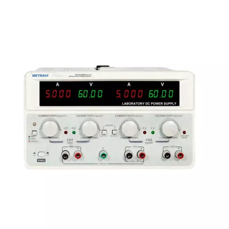 Metravi 3 Channel Programmable DC Power Supply Optional USB, RS232 Interface, PRPS-6003-3