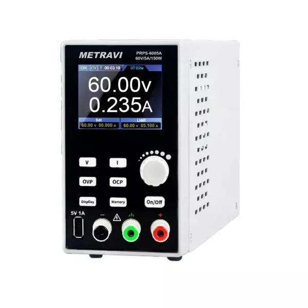 Metravi Programmable DC Regulated Power Supply 200 W Output Voltage 0-60 V Current 0-5 Amp, PRPS-6005A
