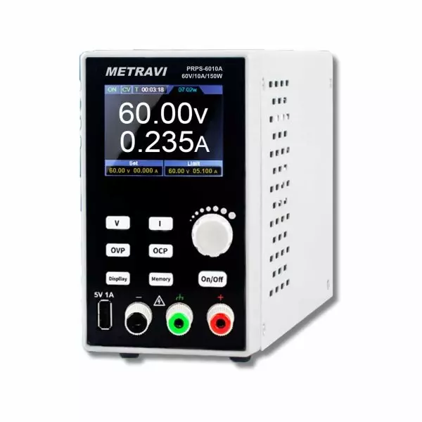 Metravi Programmable DC Regulated Power Supply 300 W Output Voltage 0-60 V Current 0-10 Amp, PRPS-6010A