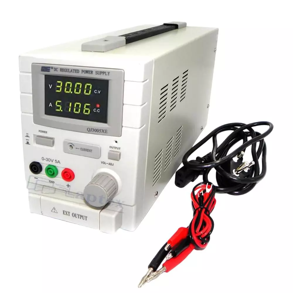GENERIC QJE DC Regulated Power Supply 0-30 V 5 Amp with Digital Display & Alligator Cable, QJ3005XE
