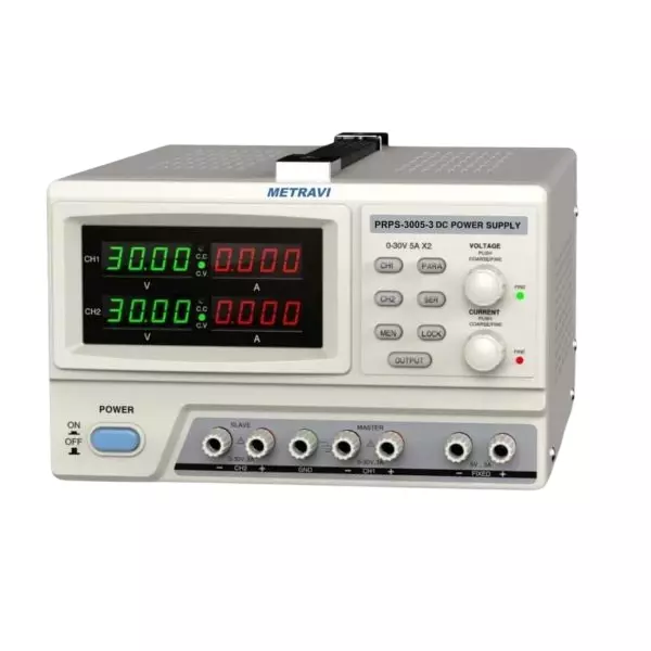 Metravi 3 Channel Programmable DC Power Supply Optional USB, RS232 Interface, PRPS-3005-3