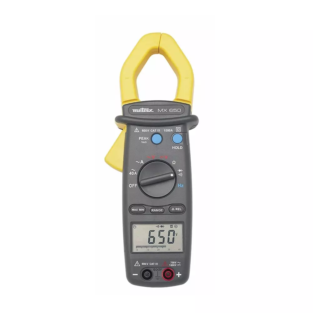 Metrix Clamp Meter, Max Current 1000A ac CAT III 600V With RS Calibration, MX0650-Z