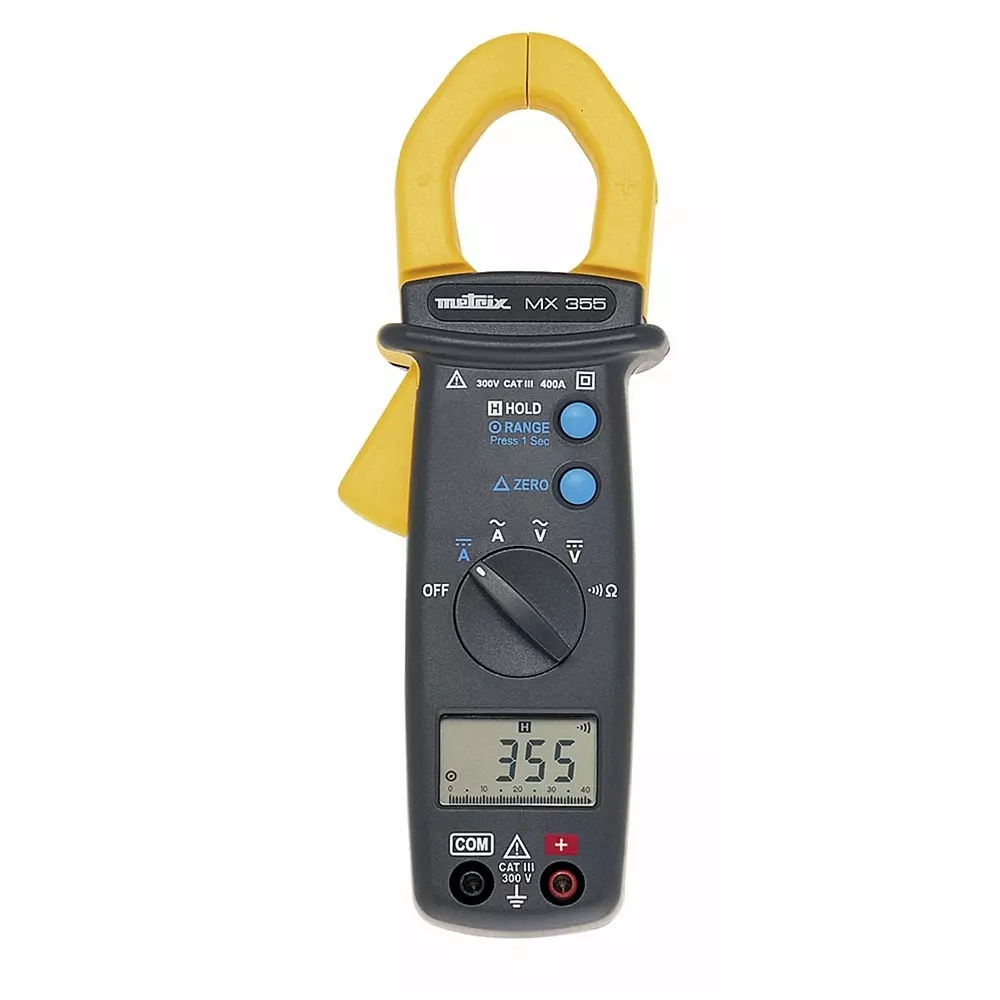 Metrix MX 355 Clamp Meter, 400A dc, Max Current 400A ac CAT III 600V With RS Calibration, MX0355-Z