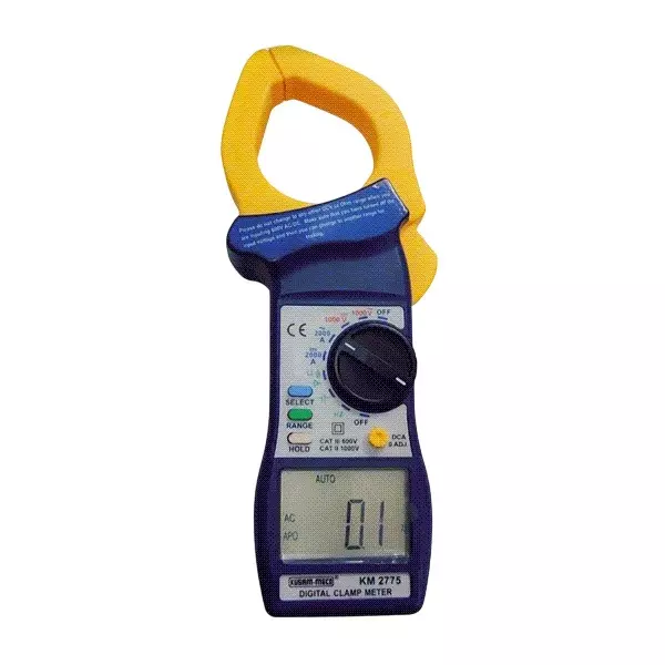 KUSAM-MECO 3-3/4  Digits Average sensing Digital Clampmeter 4000 counts 40A AC/DC, KM 2775