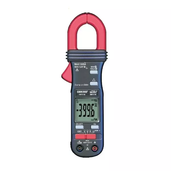 KUSAM-MECO 3¾ Digit 4000 Counts 600 A AC Autoranging Digital Clampmeter with Ultra Slim Jaw