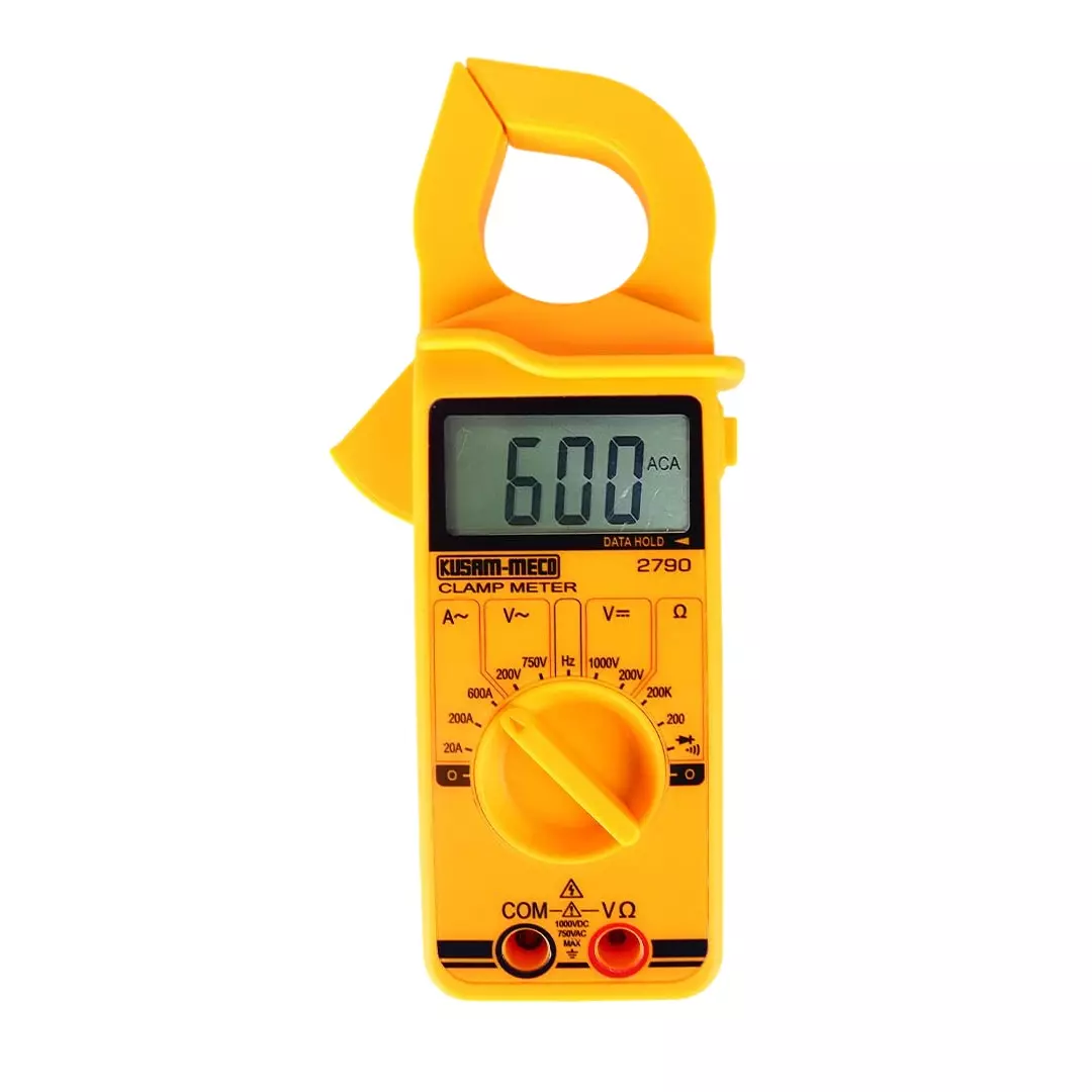 KUSAM-MECO 3-1/2 Digits Average sensing Digital Clampmeter 1999 counts 600A AC, KM 2790