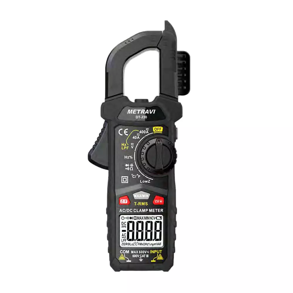 Metravi Digital TRMS AC/DC Clamp Meter, DT-230