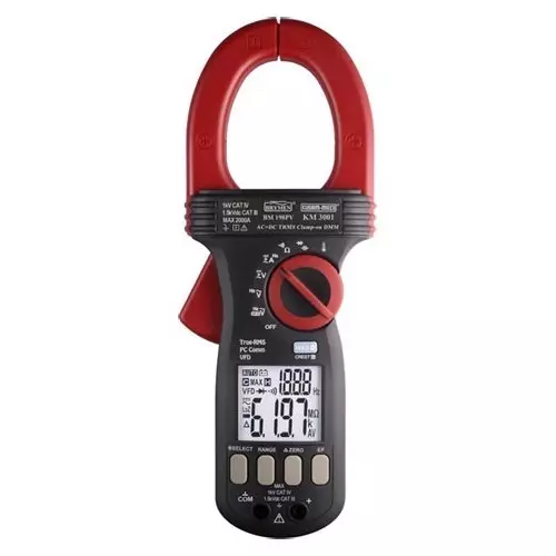 KUSAM-MECO Dual Display TRMS Clamp on multimeter VFD, EF-Detection, PC Interface, AC/DC, KM 3001
