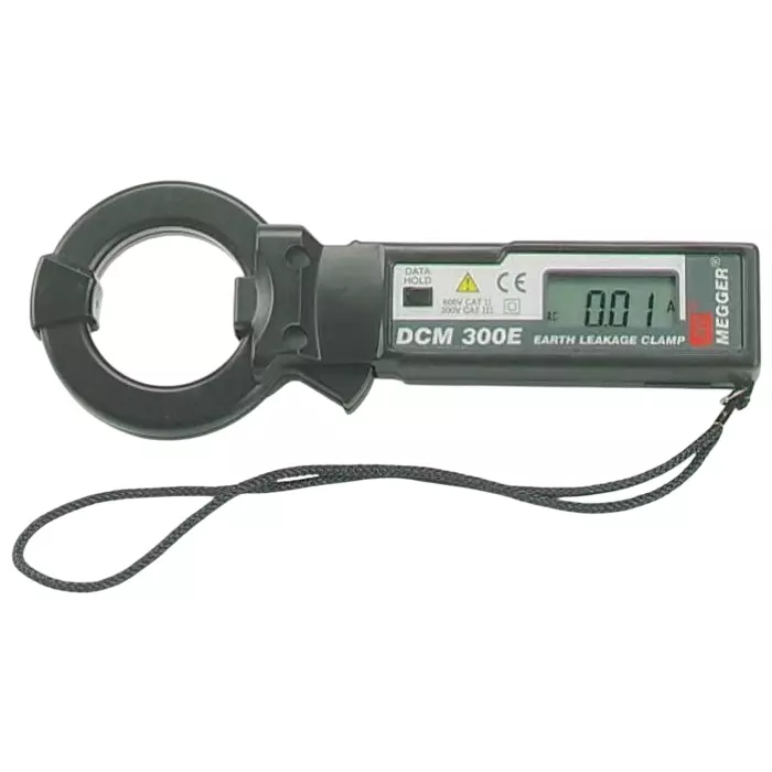 Megger DCM300E Clamp Meter, Max Current 300A ac CAT II 600V With RS Calibration, 6111-284