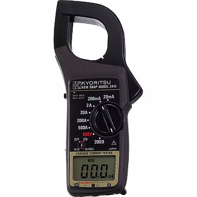 Kyoritsu Clamp Meter 40 to 400 Hz Frequency Range 006 P (square 9 V) x 1 Power Supply, MODEL2412