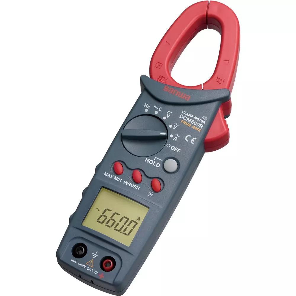 Sanwa Ac Clamp Meter Clamp meter Type LR03 (AAA) 1.5 VX2 Power Supply 600 V Voltage, DCM660R